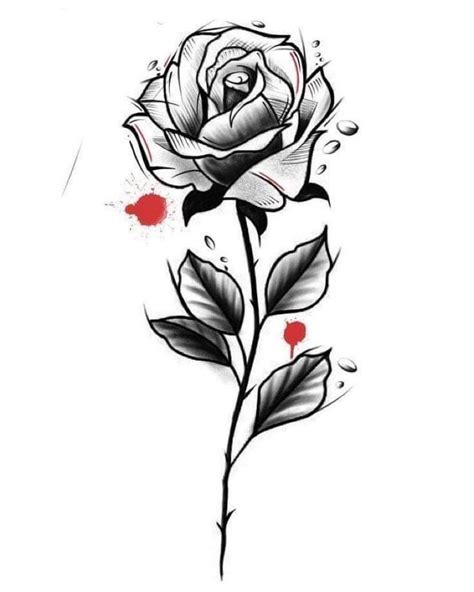 Rose Drawing Tattoo Flower Tattoo Drawings Line Art Tattoos Black