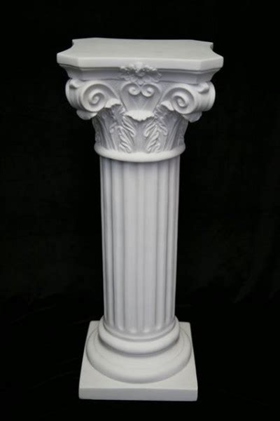 Roman Pedestal Column White 26 Inch