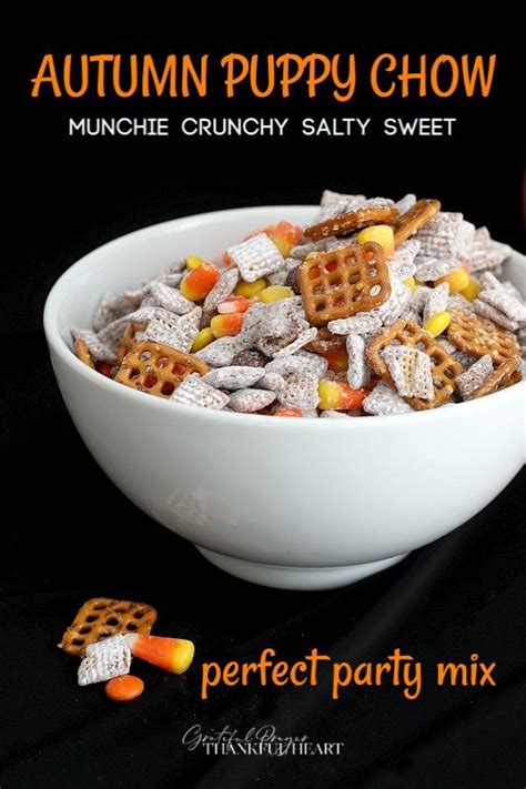 Oct 29, 2019 · white chocolate trail mix (aka white trash) is filled with chex, peanuts, cheerios, m&ms, and pretzels all covered in white chocolate! Autumn Puppy Chow | Grateful Prayer | Thankful Heart ...