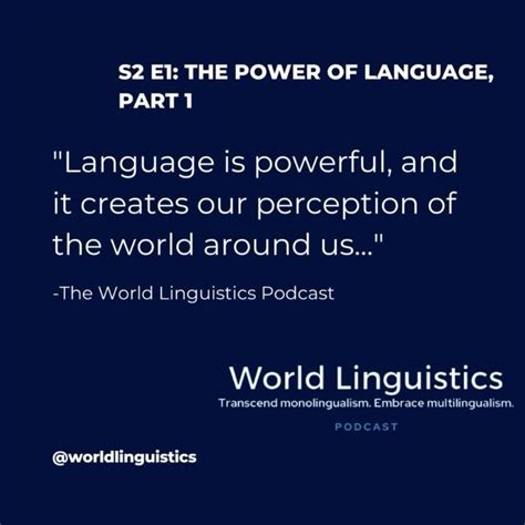 What Is The Power Of Language Video Linguistics Podcasts Language
