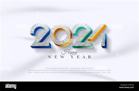 Neujahrsnummer 2024 Mit Modernen Farbenfrohen 3d Zahlen Frohe