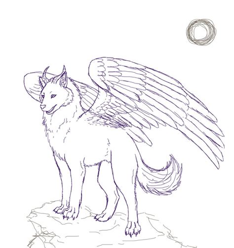 Winged Wolf Coloring Pages At Free Printable Colorings Pages To Print And Color