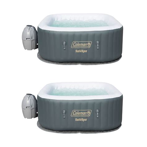 Coleman Saluspa 4 Person Portable Inflatable Outdoor Airjet Spa Hot Tub 2 Pack