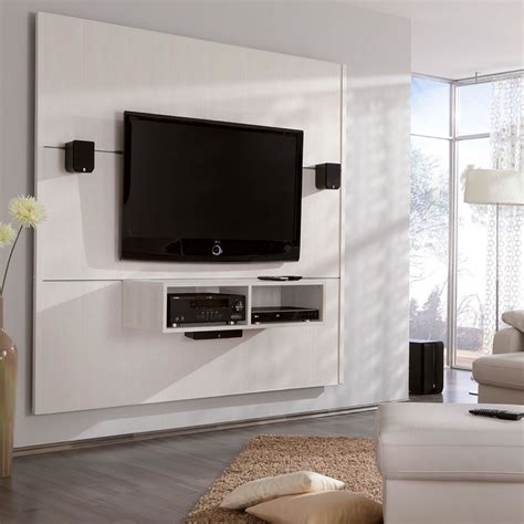 Hier ist für jedes wohnzimmer ein passendes versteck dabei. Fernseher aufhängen - Tipps zur Wandmontage, optimale Höhe ...