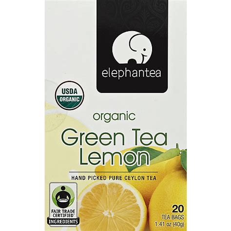 Elephantea Green Tea Lemon 20ct Provisiones Selectos