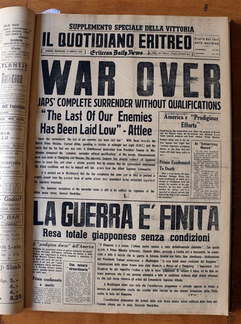 Fileil Quotidiano Eritreo 15 Agosto 1945 Fine Della Seconda Guerra Mondiale Wikipedia