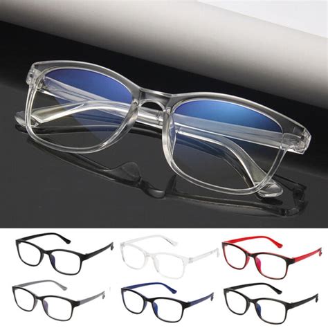 Blue Light Blocking Glasses Unisex Square Clear Lens Computer Eyeglasses Uv400 Ebay