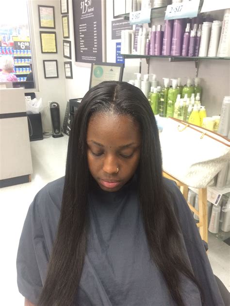 Full Sew In With Middle Part Lace Closure Real Hair Wigs Hair