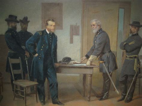 Lees Surrender To Grant At Appomattox By Alonzo Chappel 1870 At