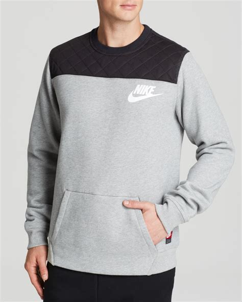 Lyst Nike Crewneck Pullover Sweatshirt In Gray For Men