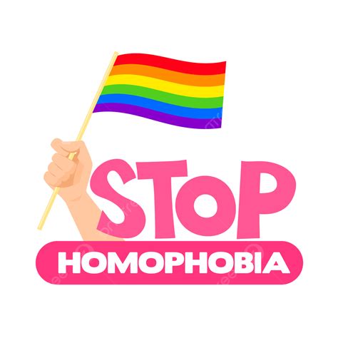 stop sign clipart hd png stop homophobia sign with flag community equality flag png image
