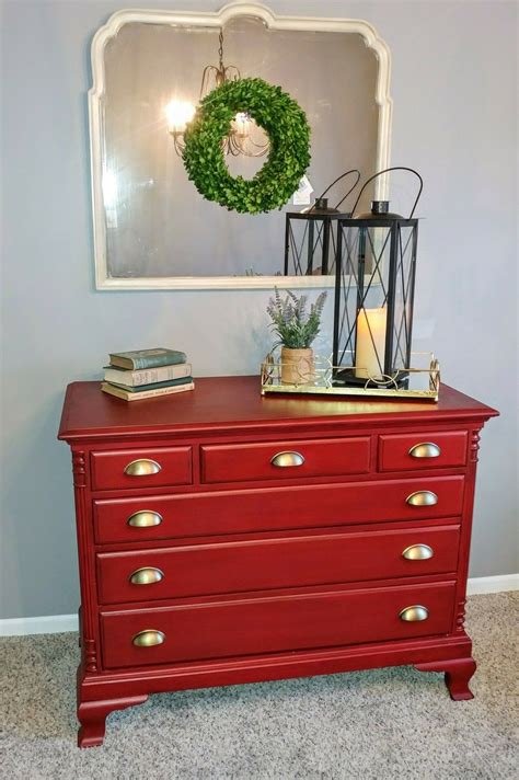 Our Classic Red Paint With Glaze And Light Antiquing Red Painted