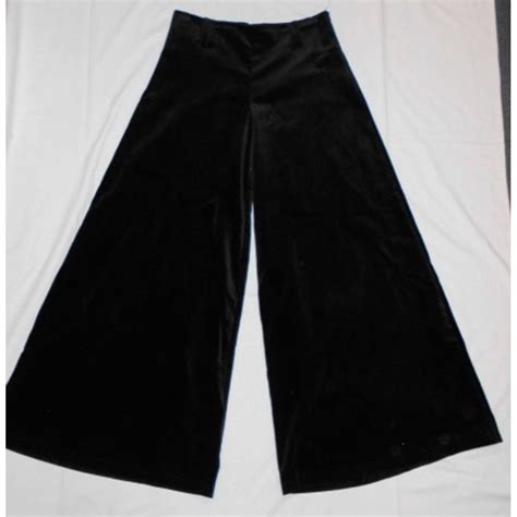 Art Ateliers Rare Toggery Vintage Velvet Loon Pant Trousers Art Size Xs Black Vintage