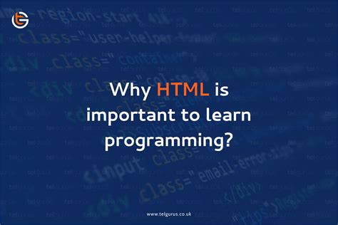Why Html Is Important To Learn Programming