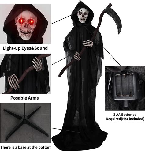 645 Halloween Animated Standing Grim Reaper Joyin