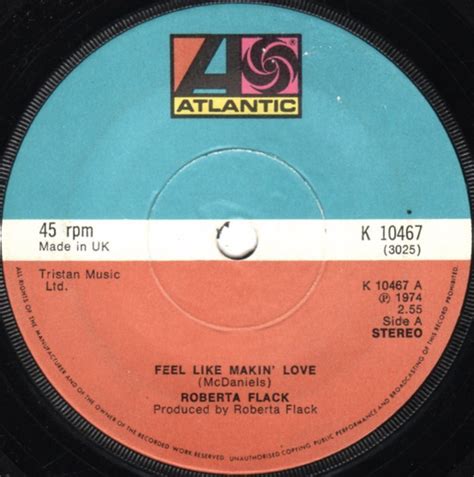 Roberta Flack Feel Like Makin Love 1974 Solid Centre Vinyl Discogs