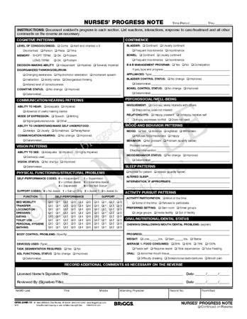 nursing notes | Nurses' Progress Notes - Top Punched | NURSING