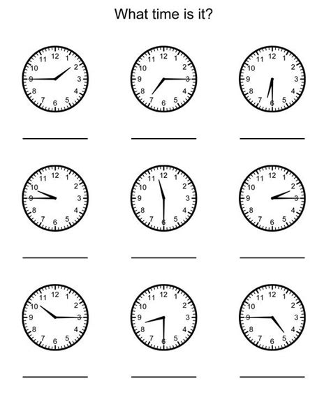 Telling Time For Third Graders