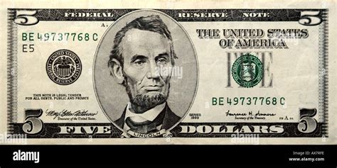 Old Five Dollar Bill High Resolution Stock Photography And Images Alamy