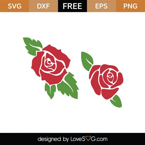 Free Roses SVG Cut File - Lovesvg.com
