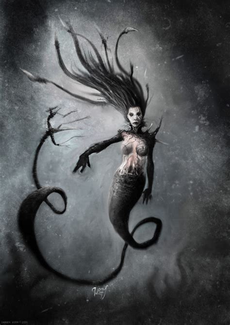 Little Mermaid By Damienworm On Deviantart Scary Mermaid Dark