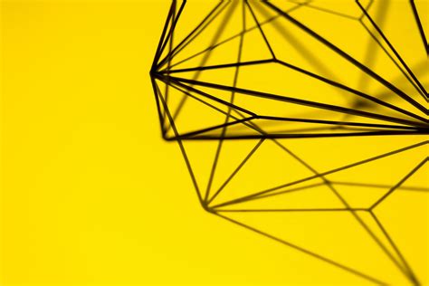 Geometric Decoration On Yellow Background Yellow Background Texture