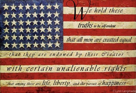 Patriotic Art Print American Flag Red White And Blue 8x12 Declaration