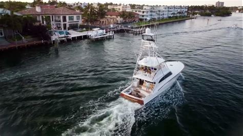 61 Ft Garlington Convertible Sportfish Yacht “rainmaker” Drone View