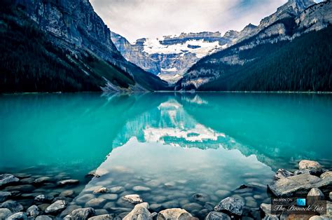 The Marvelous Crystal Blue Lake Louise At Banff National Park In