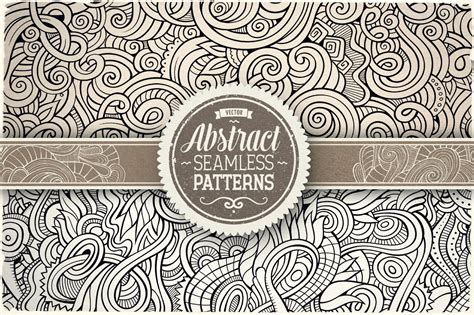 Abstract Hand Drawn Seamless Patterns 1 Design Cuts