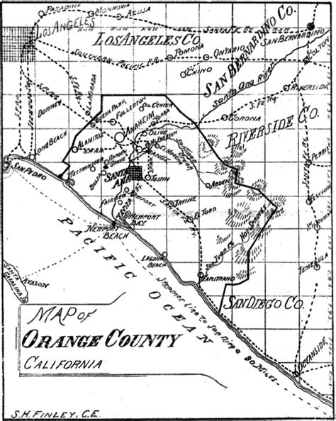 Early Map Of The New Orange County California Jmaw Jewish Museum