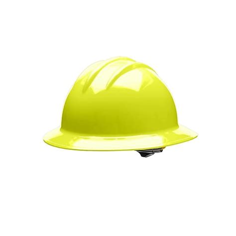 Bullard Plastic Ratchet Suspension Full Brim Hard Hat Yellow 33hyr