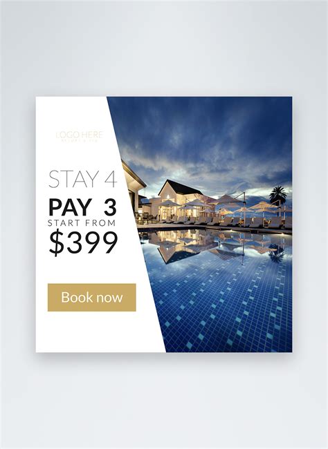 Resorts Hotel Promotion Social Media Post Template Imagepicture Free