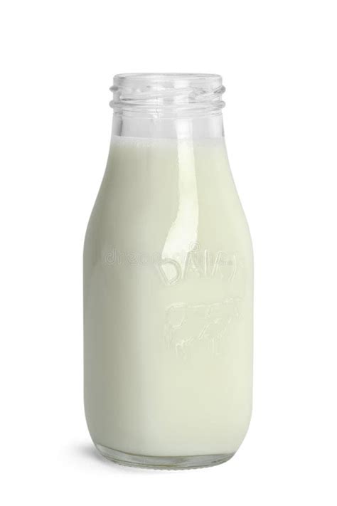 Small Milk Bottle Front Stock Photo Image Of Covering 43787892