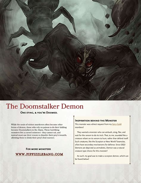 Doomstalker Demon 5e Monster Spicy Encounters Dandd And Pf2e Monsters