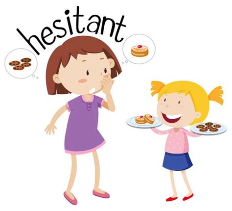 English Vocabulary Word Hesitant 541309 Vector Art At Vecteezy