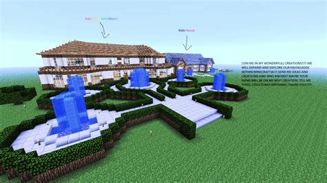 It has a huge porch with a sofa, where you can sit some serious minecraft blueprints around here! Cool Houses Minecraft Map