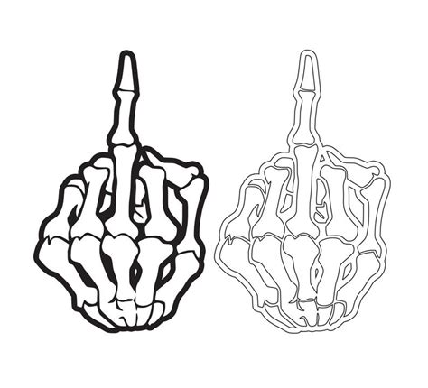 Maybe you would like to learn more about one of these? Skeleton Middle Finger Transparent Instant Download SVG ...