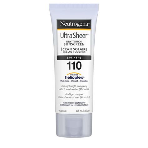 Neutrogena Ultra Sheer Dry Touch Sunblock Spf 110 Reviews In Sun
