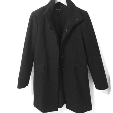 Theory Jackets And Coats Theory Wool Coat Black Poshmark