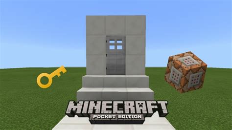 How To Make An Command Block Key Door In Mcpe Youtube