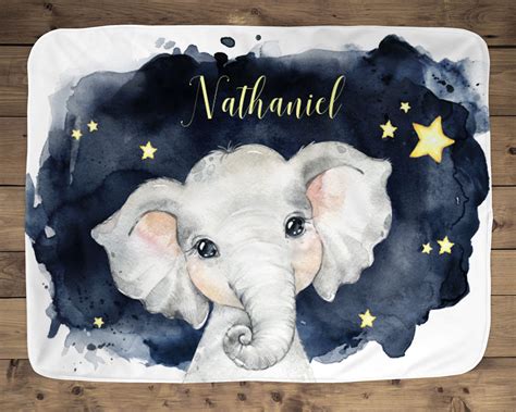 Personalizado Elefante Estrellado Noche Cielo Nombre Bebé Etsy