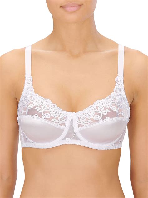 naturana naturana white floral lace underwired satin bra size 34 to 44 b c d dd