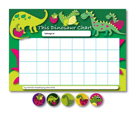 Dinosaur Reward Chart And Stickers Superstickers