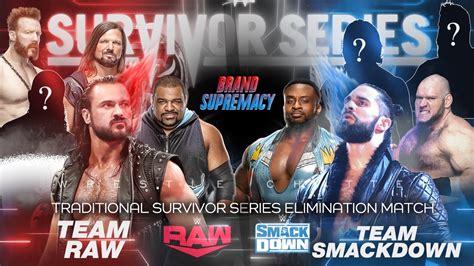Team Raw Vs Team Smackdown Mens Survivor Series Match Card Survivor Series 2020 Highlights