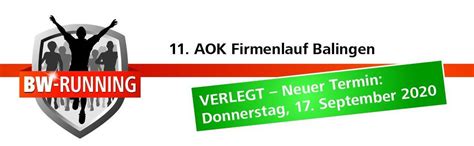 Bei strahlendem sonnenschein gingen am 07. Verschiebung - AOK-Firmenlauf findet im September statt ...
