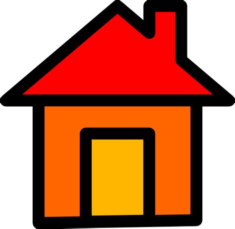 Orange And Red Home Icon Clip Art At Vector Clip Art Online