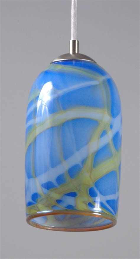 Milky Way Pendant Light In Blue By Rebecca Zhukov Art Glass Pendant