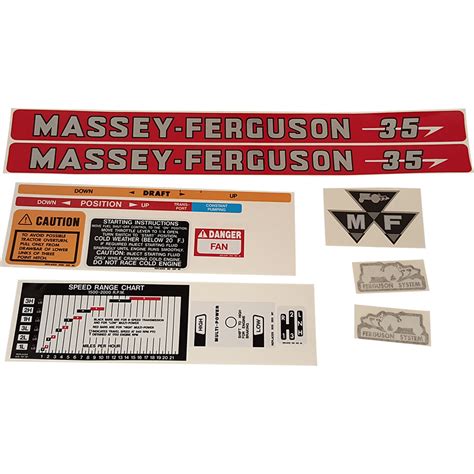 1215 1030 Massey Ferguson Decal Set 35 Massey Ferguson Complete Decal