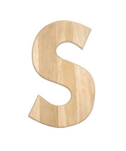 Darice 0993 S Natural Unfinished Wood Letter S 12 Inch Unfinished